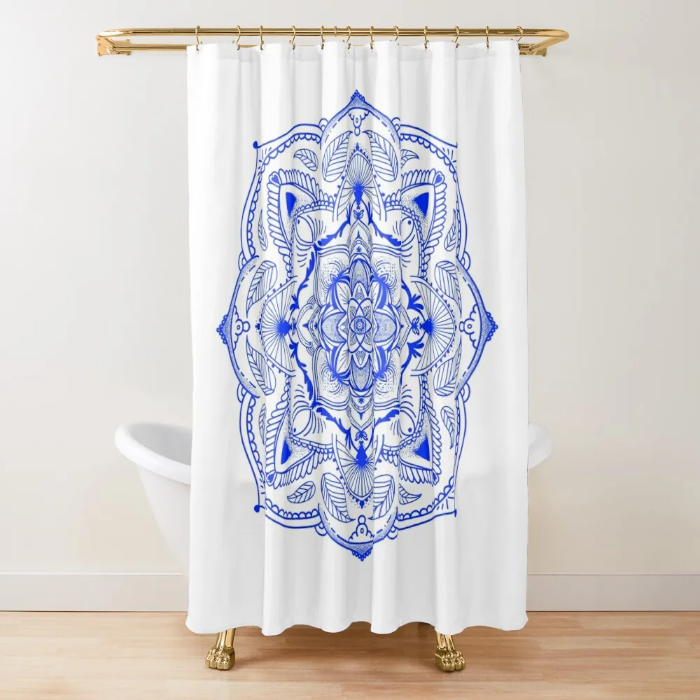 

Royal Blue Mandala Shower Curtain Shower For Bathroom Luxury Bathroom Bathroom Shower Curtain