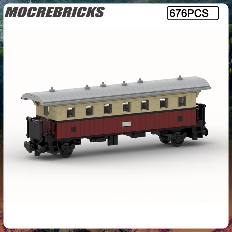 

MOC City Train Series Donnerbüchse 2nd Class Passenger Coach Model DIY Bricks Children's Educational Toys Christmas Gift