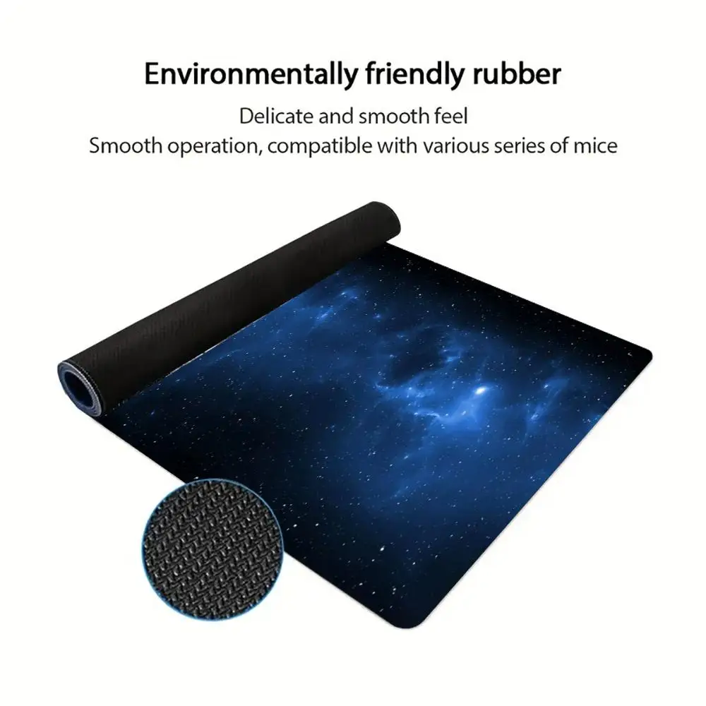 الأزرق الخيال السماء المرصعة بالنجوم ماوس الوسادة كبيرة الألعاب Nootbook لعبة البساط ماوس عدم الانزلاق الجدول وسادة الكمبيوتر المحمول اللوحي حصيرة PC Playmat #4