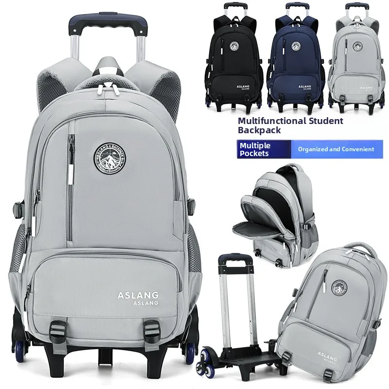 new-large-capacity-waterproof-backpack-with-pull-rod-for-middle-and-primary-school-boys-climbing-stairs-two-purpose-bag