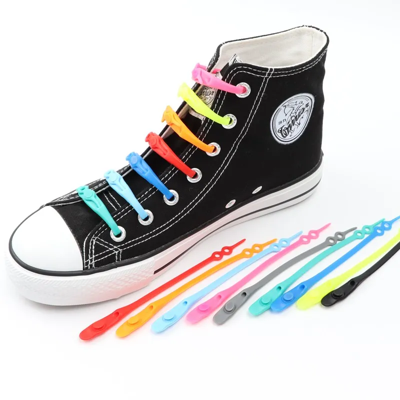 

14pcs/set Waterproof Silicone Shoelaces No tie Elastic Shoe Laces Special Shoestrings for Kid/Adult Rubber Sneakers Shoe Lace