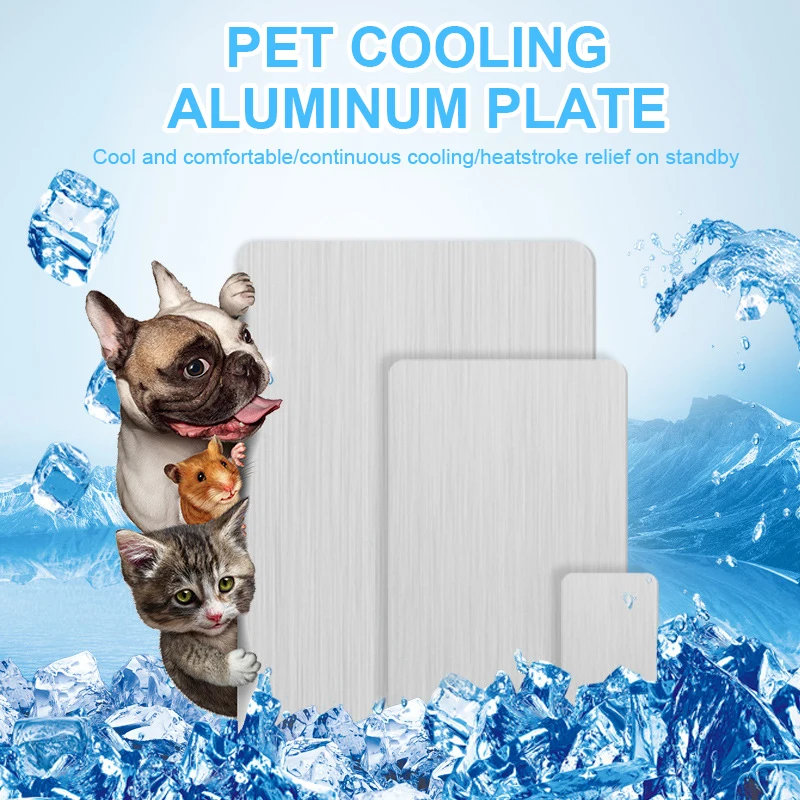 

Summer Pet Cooling Aluminum Alloy Mat Rabbits Cat Dog Hamster Cooling Ice Cushion Bed Summer ICE Pad Pets Bed Cooling Supplies