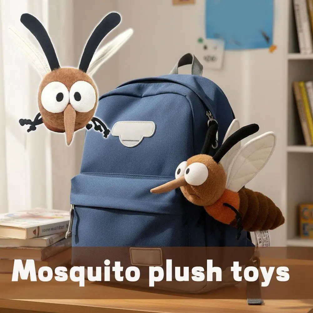 Creative Mosquito Plush Toys Kawaii Stuffed Bug With Cute Wings Dull Expression Soft Insect Dolls Gift For Kids Birthday