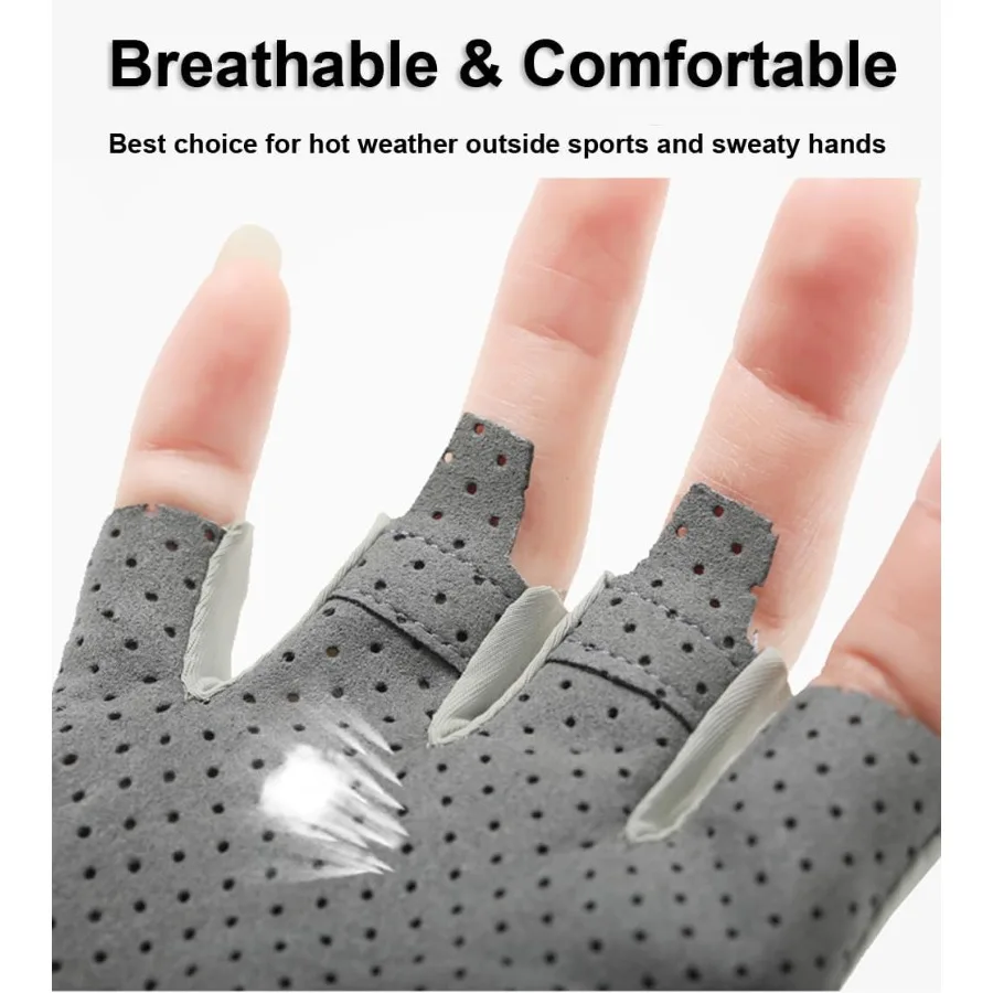 قفازات حماية من الأشعة فوق البنفسجية للنساء والرجال بدون أصابع للقيادة والصيد والإبحار مع حماية من الأشعة فوق البنفسجية والشمس