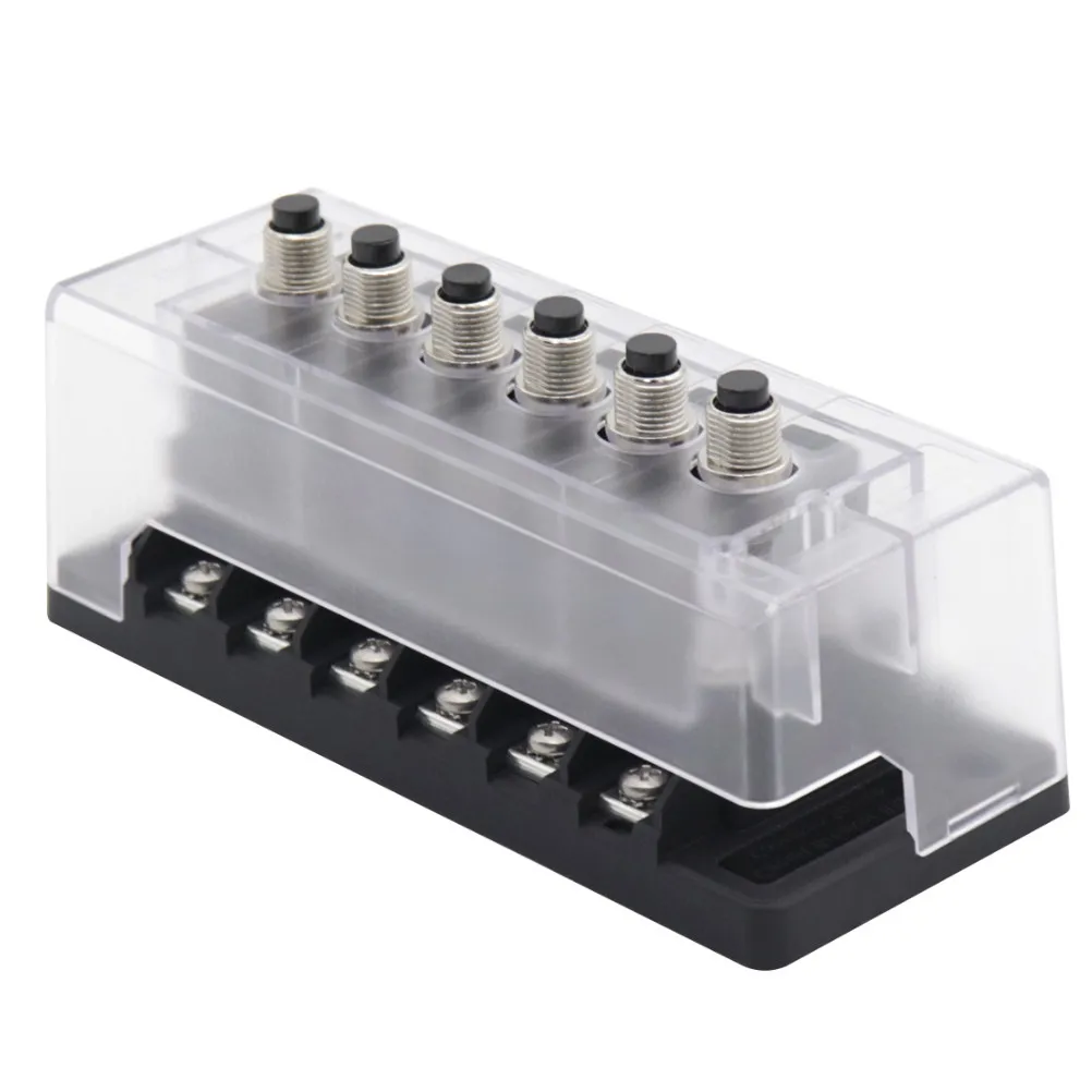 

Комплект защитных устройств для автоматических выключателей из алюминиевого сплава и АБС-пластика, 6 входов, 1 выход, 6-позиционный защитник от перегрузки для автомобилей, 100А