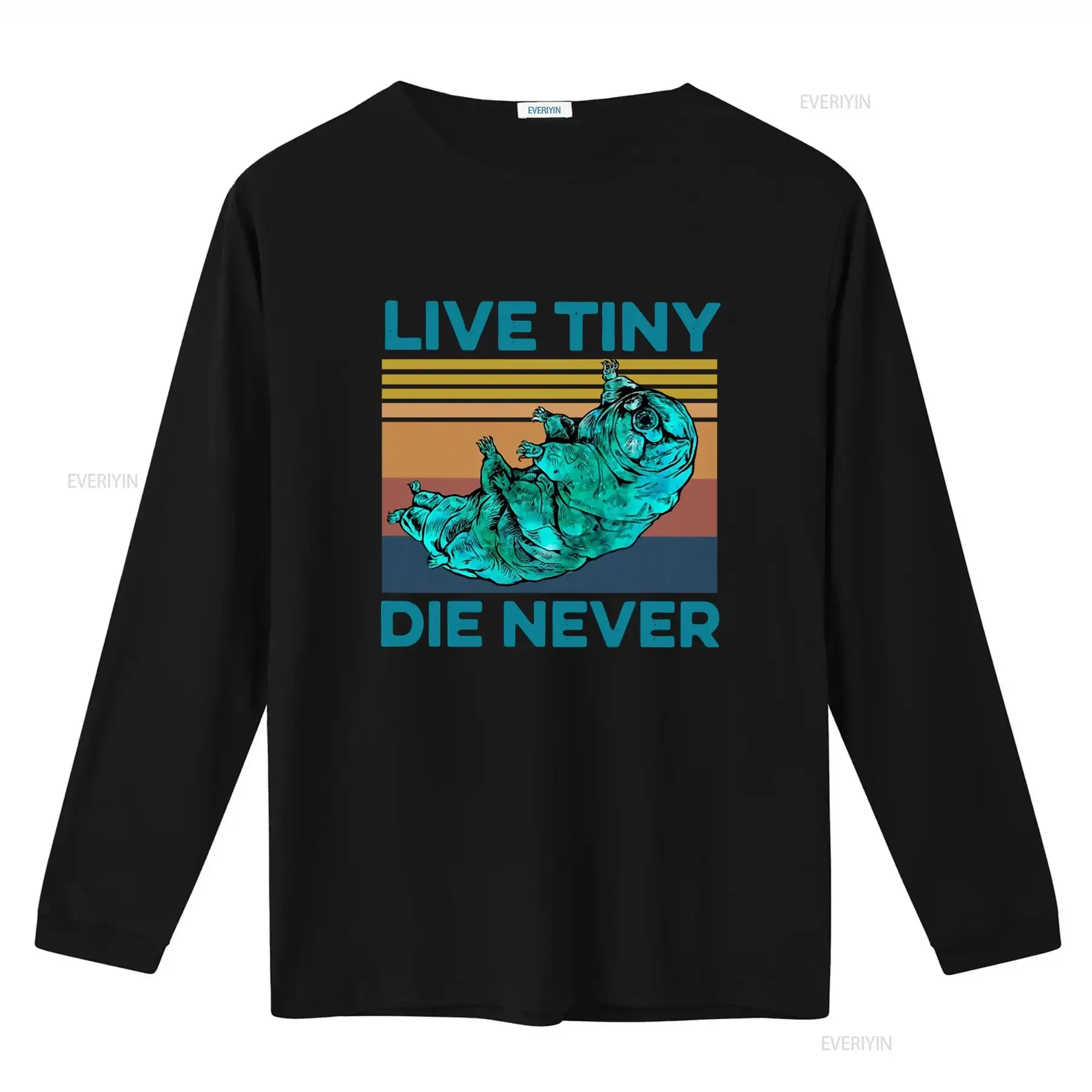 Retro Style Animal Tardigrade Live Tiny Die Never T shirt for  vintage Washed designer clothes Slightly Stretched Stylish