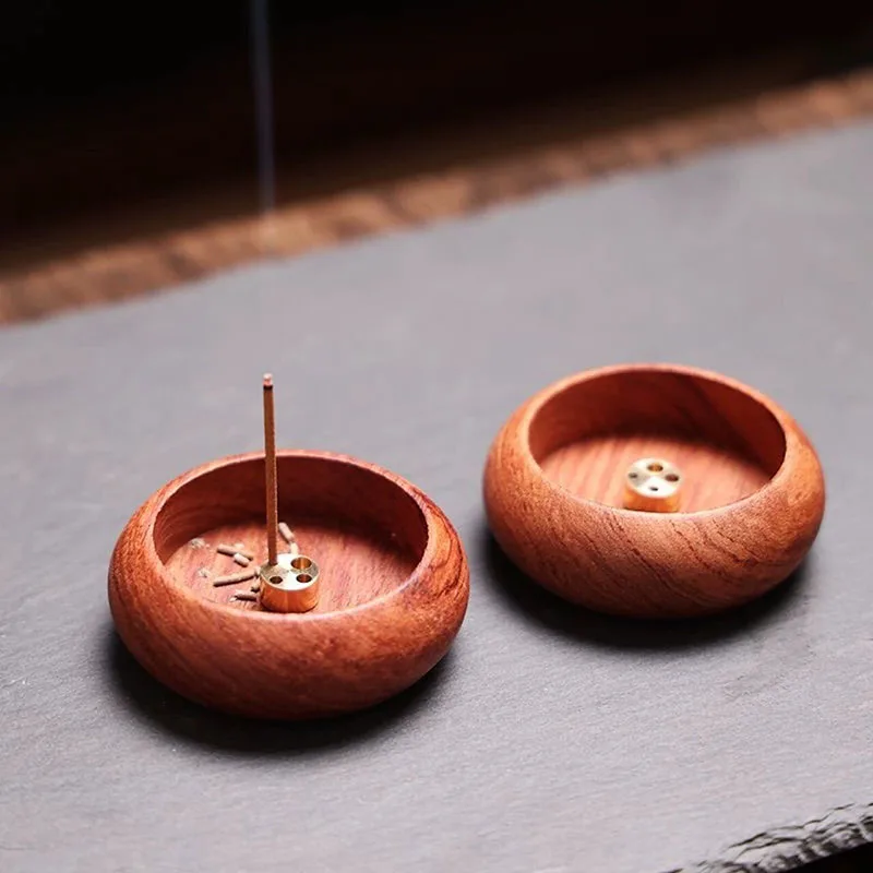 6/3/1PC Exquisite Wooden Incense Burner for Sandalwood Incense Sticks Suitable for Buddhist Worship Tea Room Desktop Home Decor