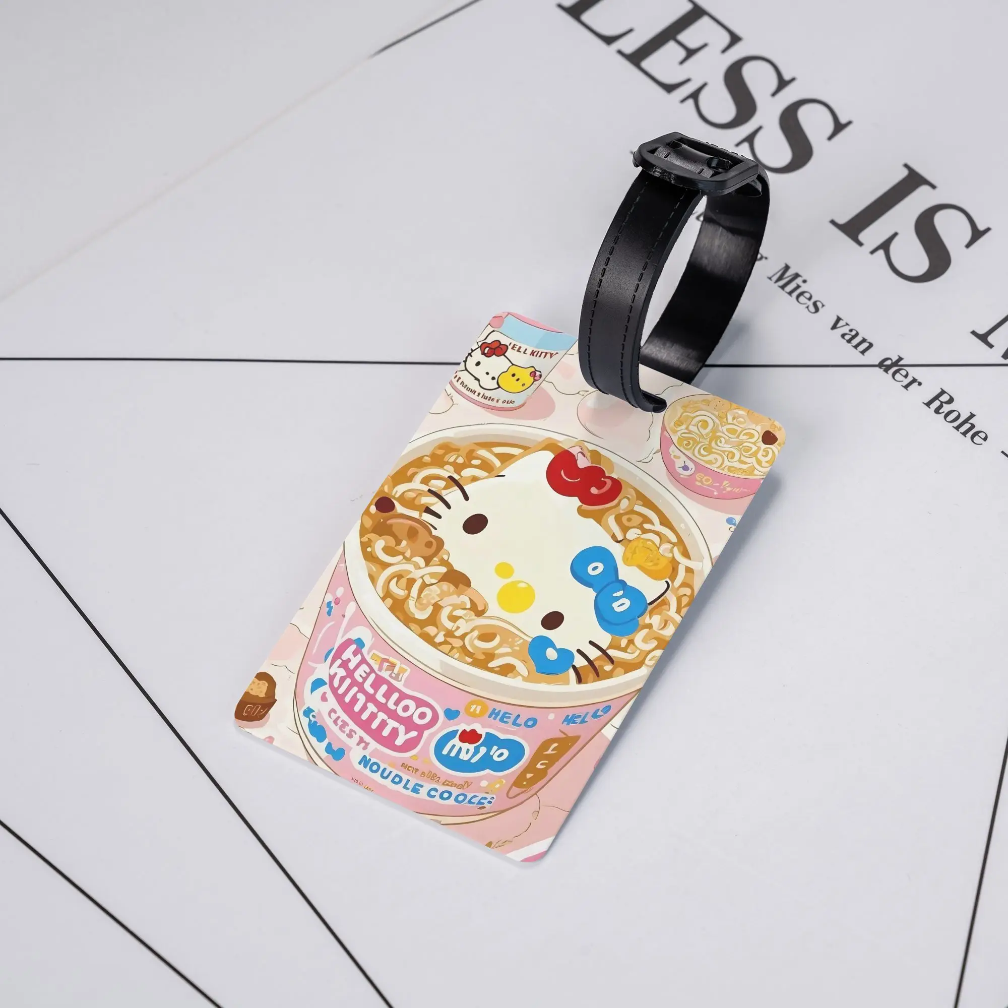 

Hello Kitty Cartoon Luggage Tag Suitcase PVC Travel Accessories Luggage Bag Case Tags ID Address Suitcase Tag Gifts