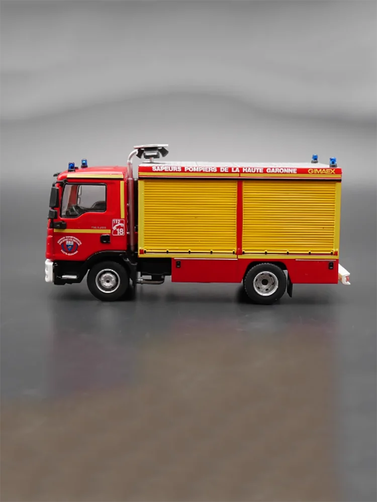 Modelo de Vehine de aleación de motor de fuego MAN TGL a escala 1:43 fundido a presión, colección de simulación terminada, Decoración, regalo, exhibición de Juguetes