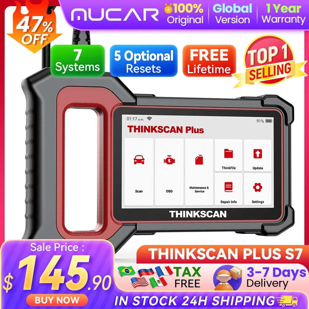 THINKCAR Thinkscan Plus S7 S6 S4 Obd2 Scanner Best Car Diagnostic Tools Automotivo Scanner DIY Auto Diagnosis Tool Code Reader