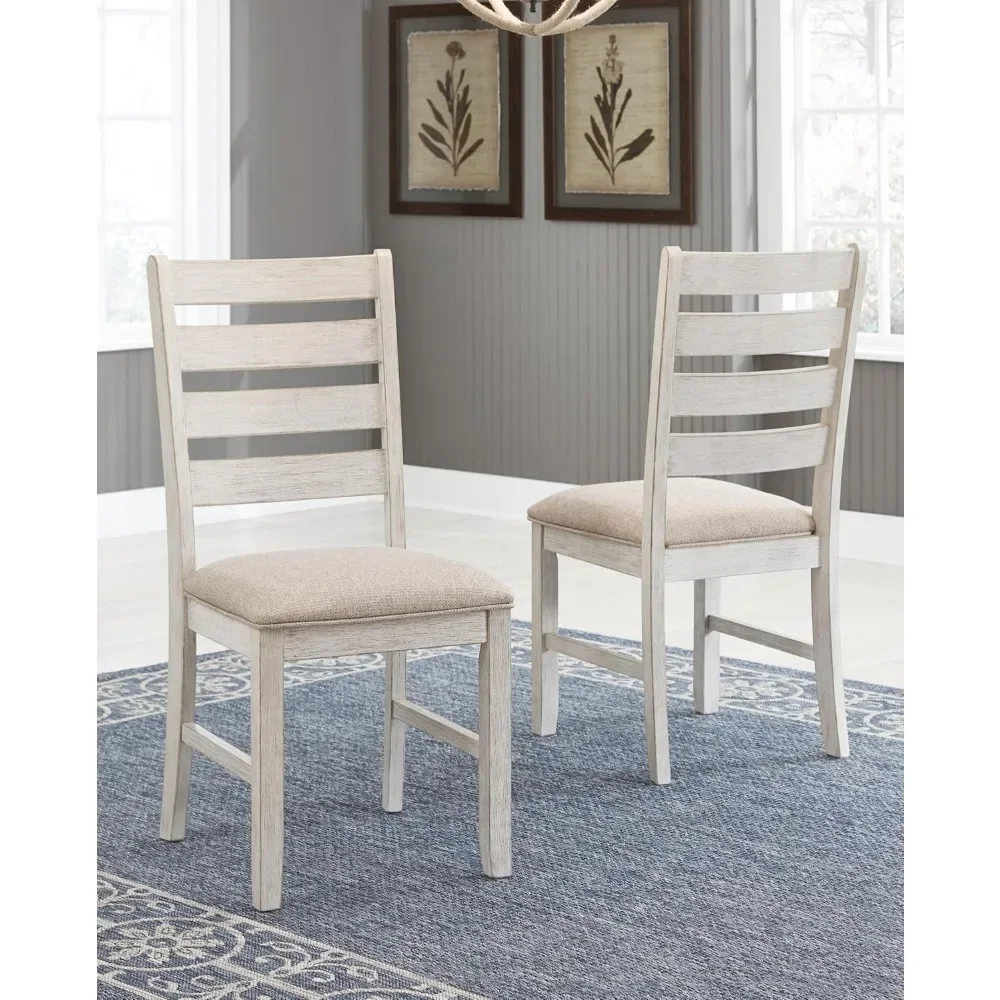 

Modern Farmhouse Dining Room Chair, 2 Count, Whitewash Mid-century modern restaurant chair