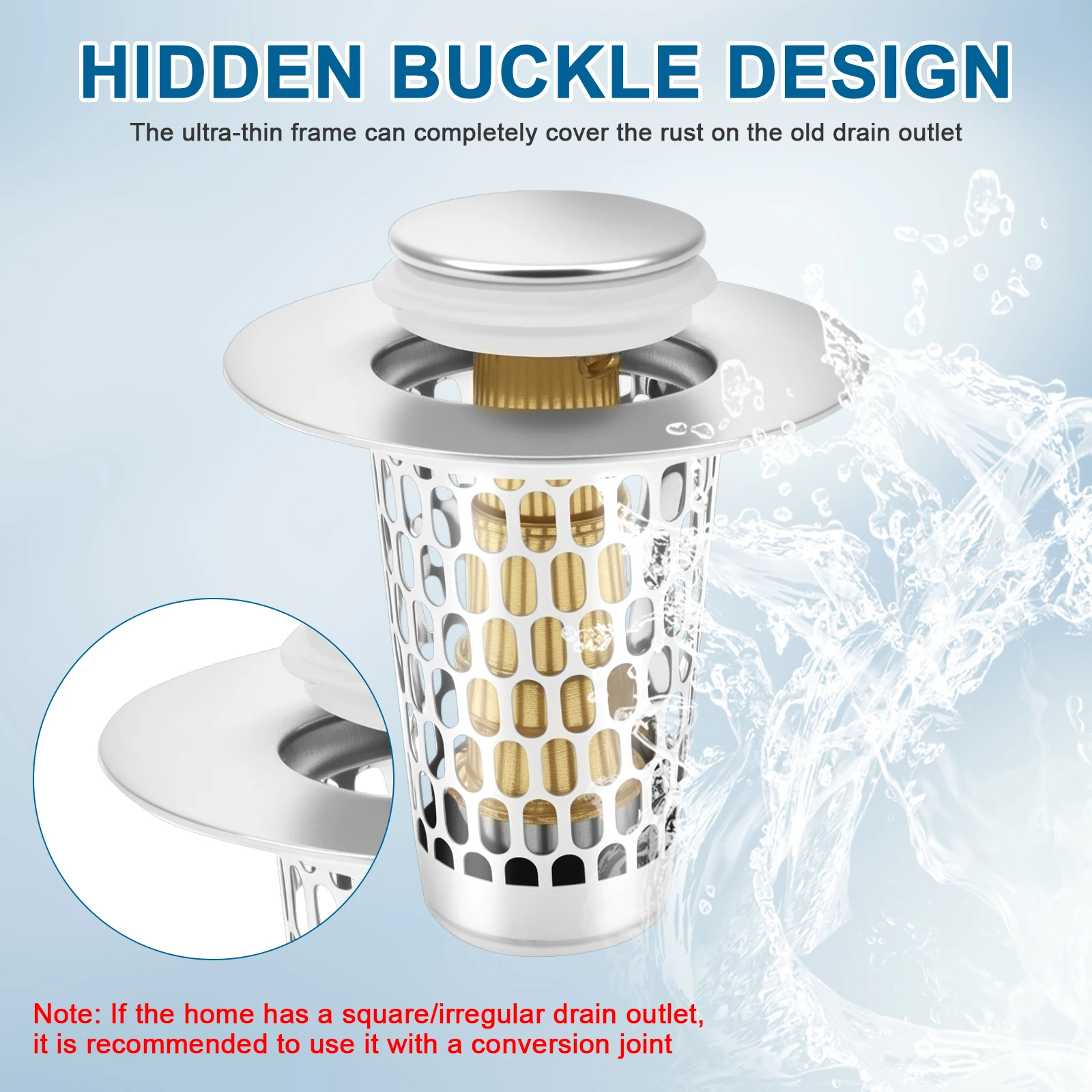 2 Stuks Pop Up Gootsteen Zeef Rvs Wastafel Plug Anti Geur Filter Mand Haar Catcher Lek Plug Afvoerputje filter