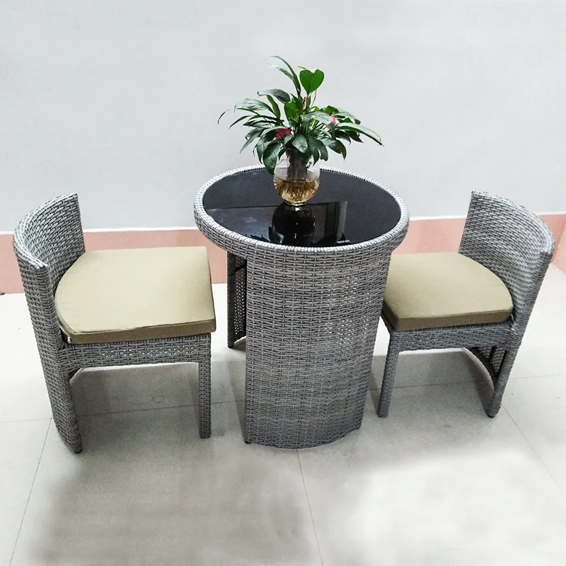 xx-Modern Eco-Friendly Waterproof Cushion Comfort Rope Furniture Handwoven Garden Sofa Chair Set for Courtyard Outdoor