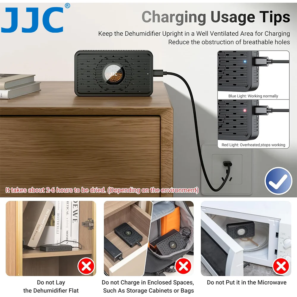 JJC Small Reusable Rechargeable Dehumidifiers Moisture Absorber