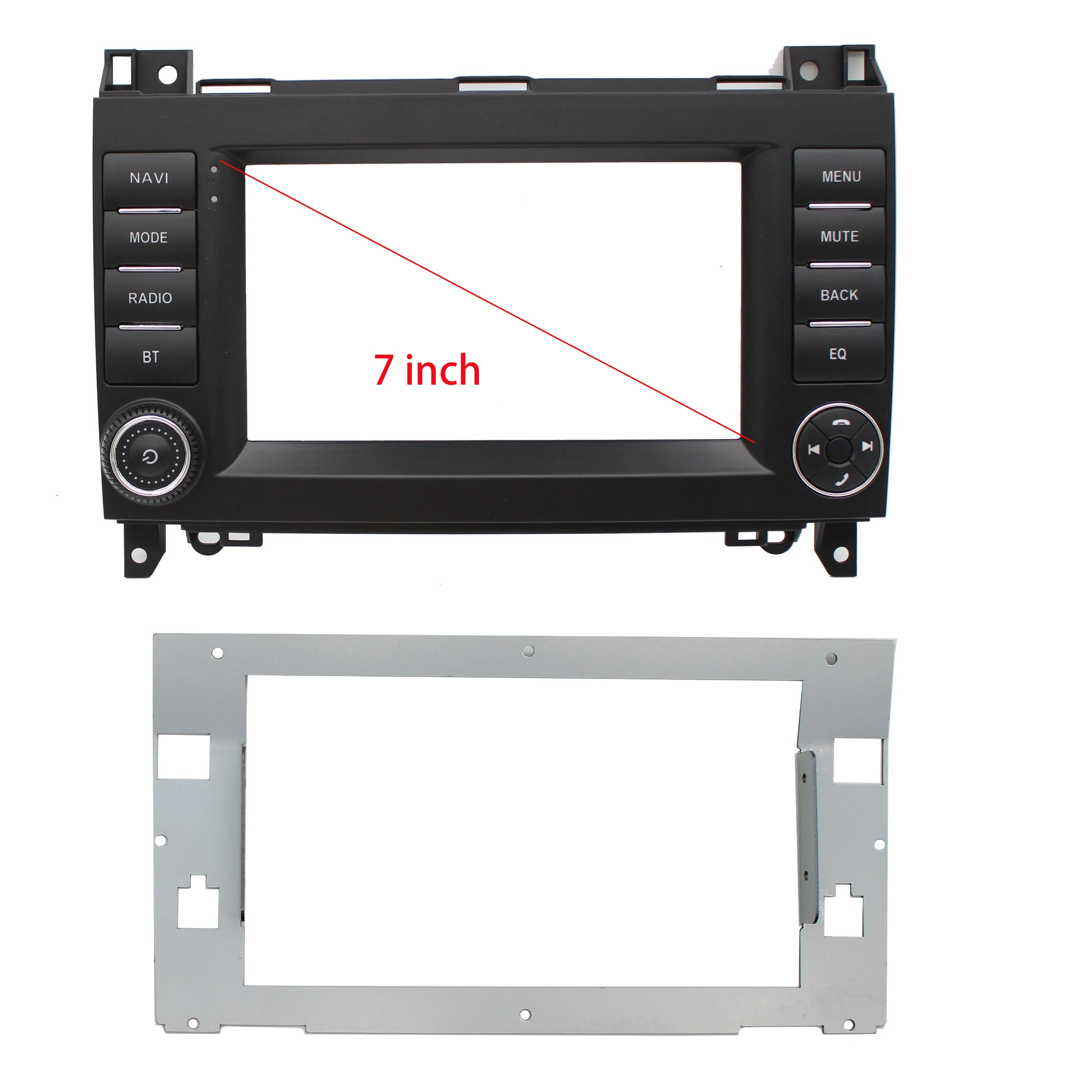 7 INCH Fascia Frame Adapter Original 2 Din for Benz B200 Dash Audio Fitting Panel Frame Kit