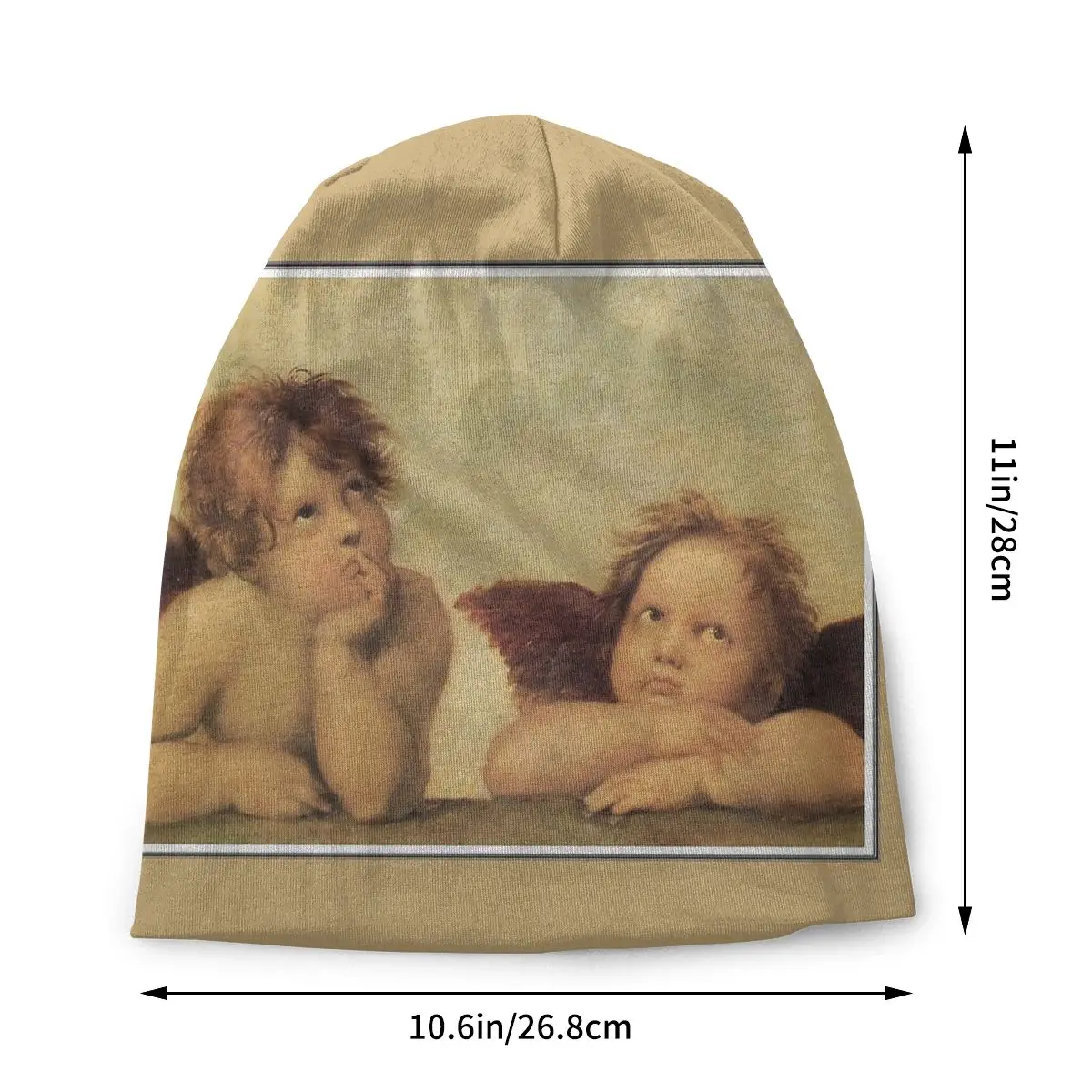 Angels Cherubs Dreaming By Raphael Renaissance Angels Angel Autumn Female Warm Beanies Double Used Outdoor Bonnet Hats