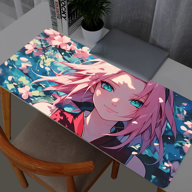 マウスパッド 大型 ナルト 桜 はるの ゲーマー XXL キーボード デスク マウスマット カーペット ラバー タピス ソリス ゲーミング ノートブック マウスパッド