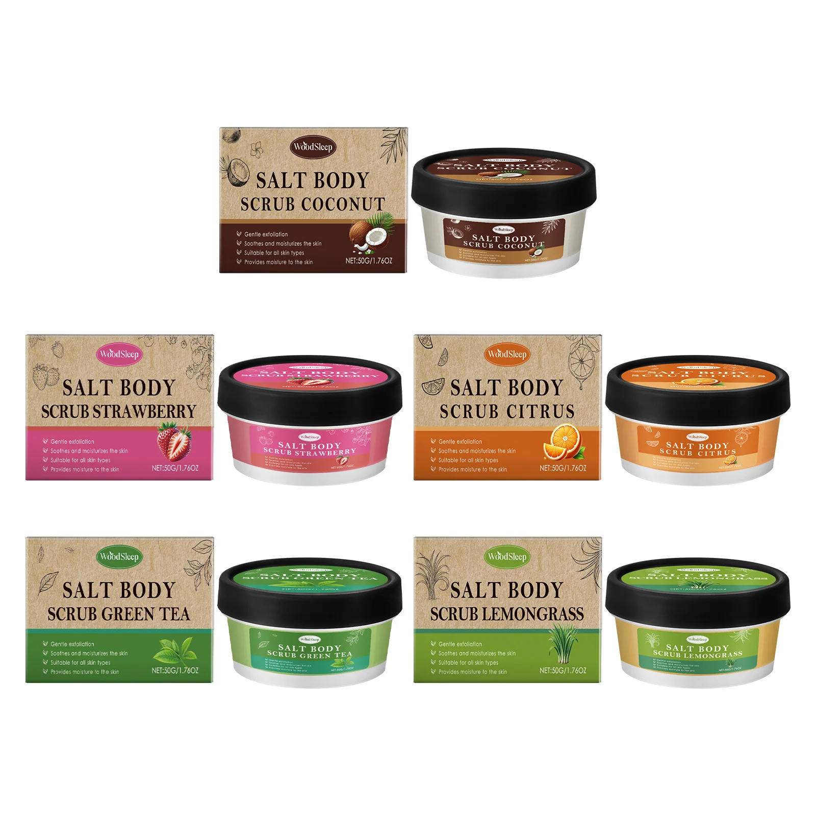 سنفرة الجسم الشاي الأخضر جوز الهند الفراولة التنظيف العميق ترطيب تحسين جلد الدجاج مملة اشراق كريم تقشير البشرة #2