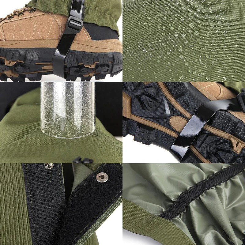 1 Pair Legs Cover Soft Waterproof Perfectly Fit Gaiters Shoes Climbing Snow Trekking Hiking Cover for Outdoor Camping Winter