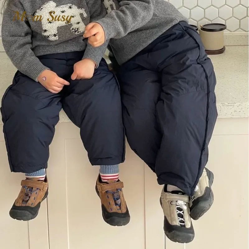 

Fashion Baby Girl Boy Cotton Padded Pant Infant Toddler Child Warm Trousers Waterproof Snowsuit Winter Casual Baby Clothes 1-10Y