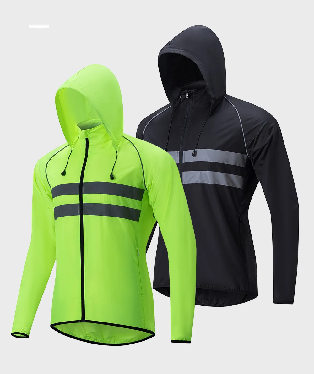 HISERWA Cycling Windbreaker Windproof Waterproof Reflective Bicycle Jacket Ultralight MTB Road Bike Jersey Portable Cycling Coat 39 S50e3f5b190544bf98178c5ba917019d1E