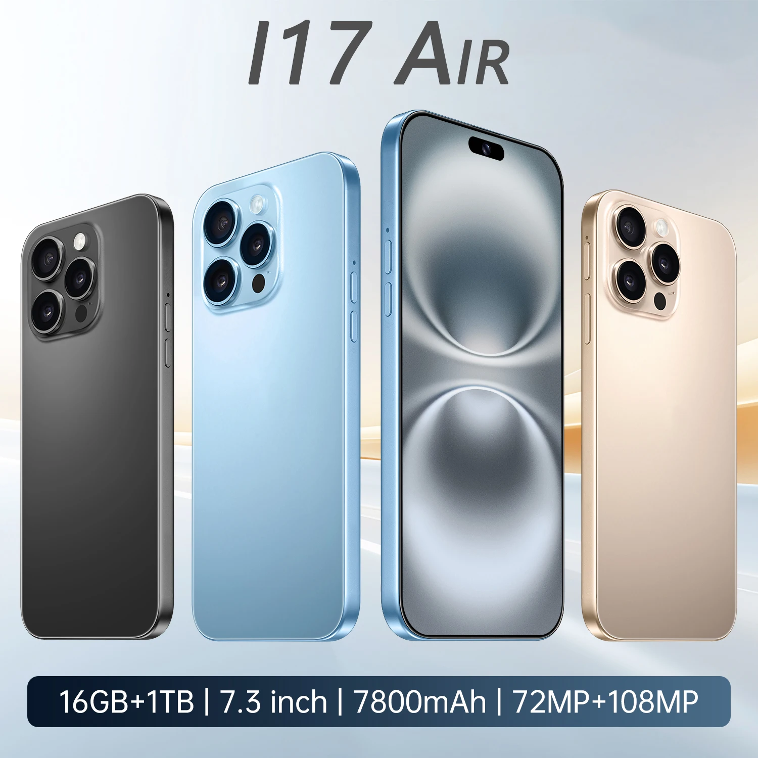 

2026 NEW HOT Silicone Case For I17 Air 7.3 Inch High Quality Lite Moblie Phones Case 5G Accessories Smartphone Shockproof Cover