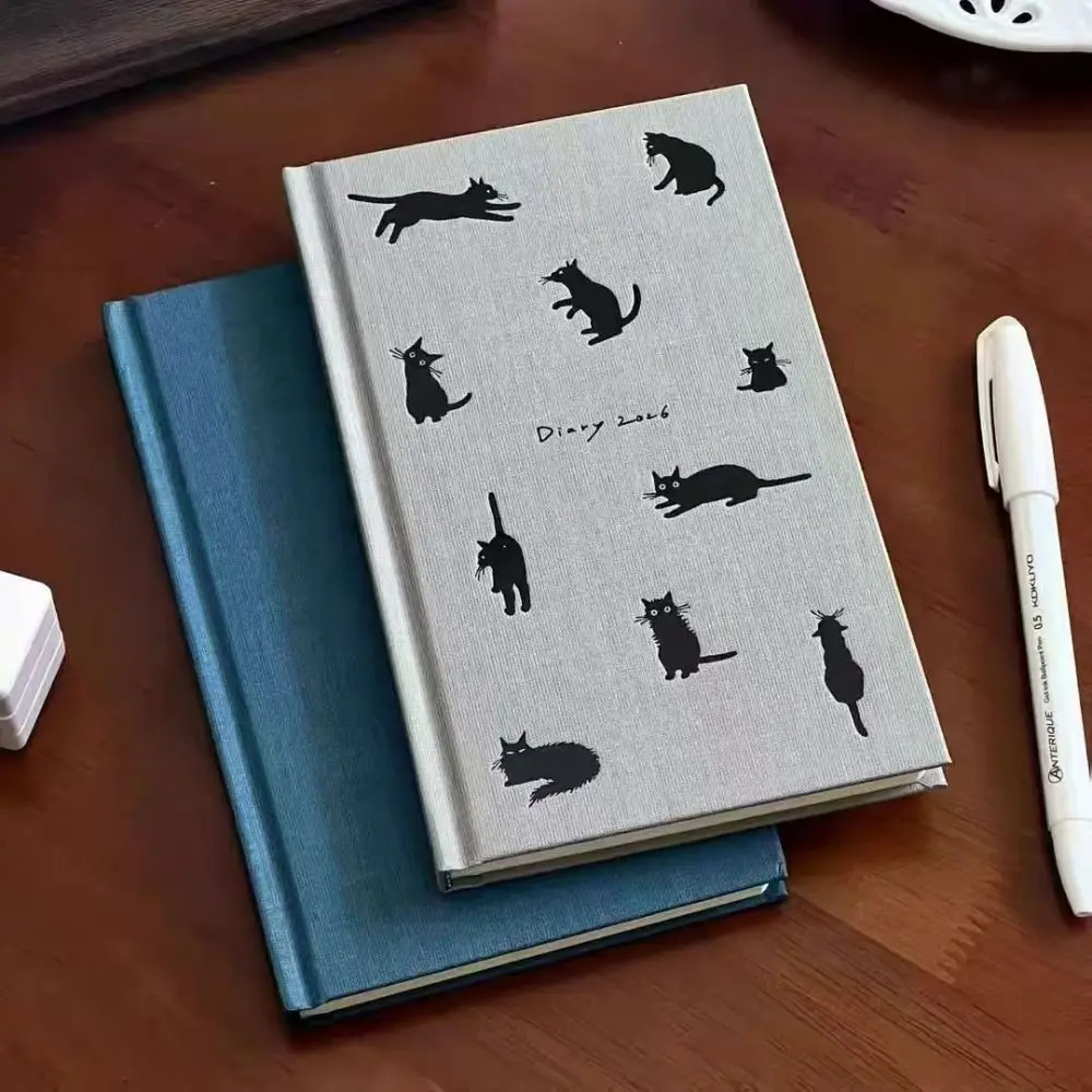 

Cartoon Kitten Illustration B5 Notebook Hard Shell To Do List 2026 Schedule Book Notepad Students