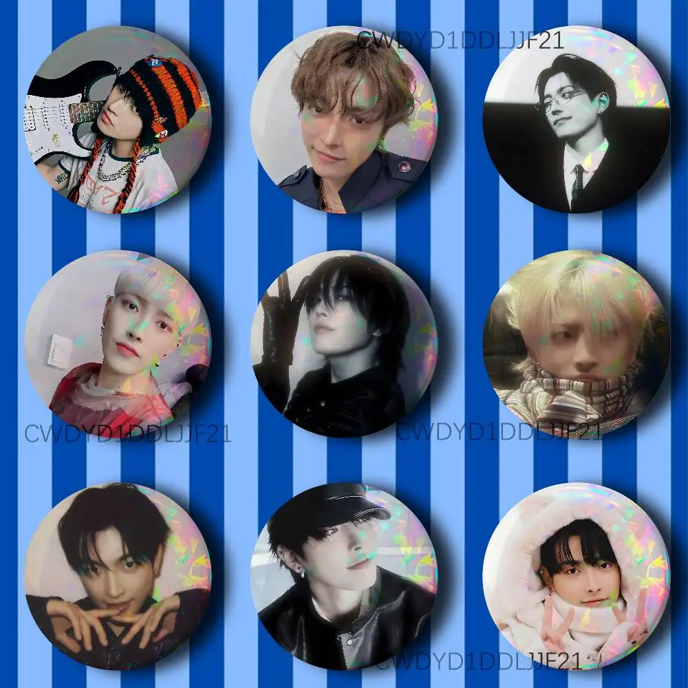 A-Ateez Hongjoong Badge Handmade Button Brooch for Backpack Hat Shirt Accessories Gifts