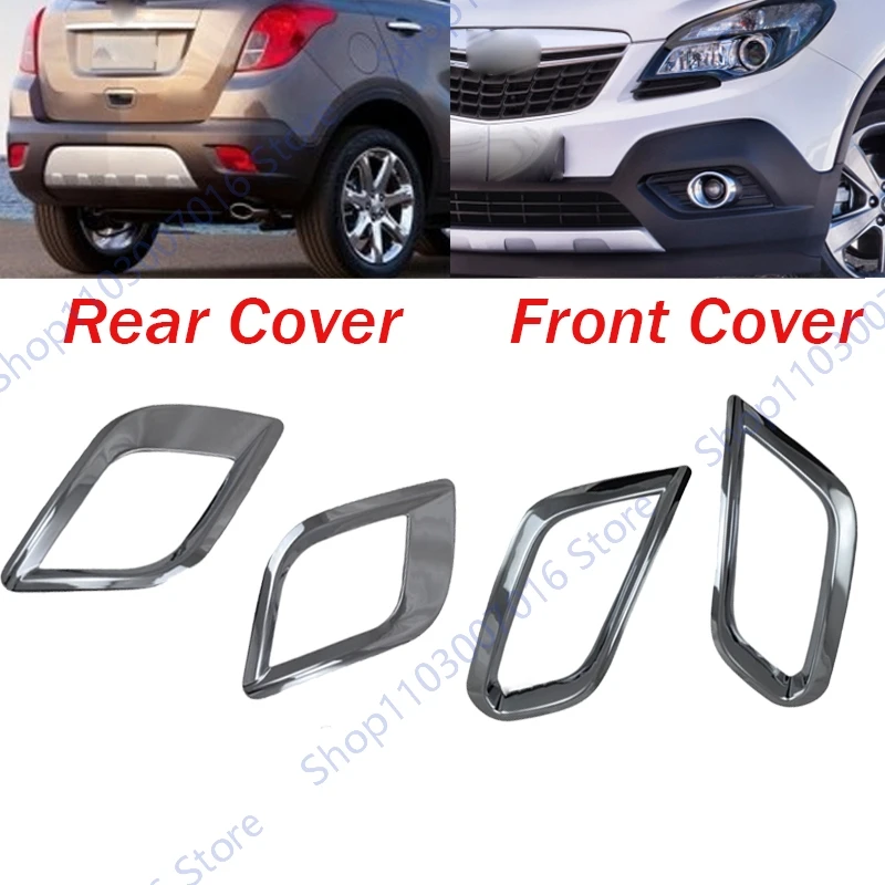 Car Front Rear Fog Light Cover Trim For Vauxhall Opel Mokka For Buick Encore 2013 2014 2015 Chrome Fog Lamp Trim Accessories