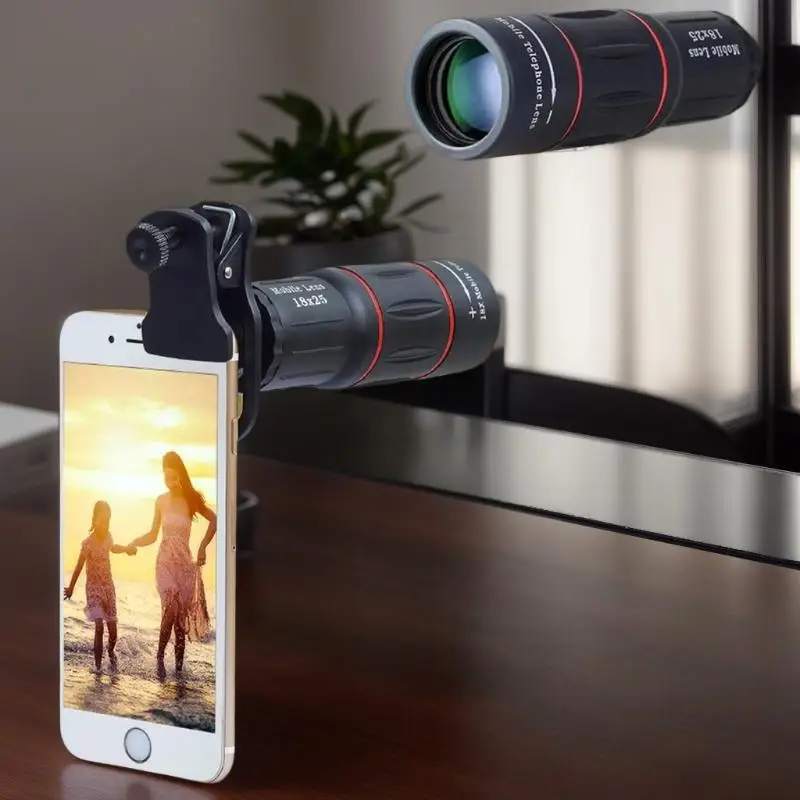 18/28/36X تليفوتوغرافي عدسة الهاتف المحمول HD عالية الطاقة أحادي تلسكوب خارجي متصل بالهاتف المحمول أجزاء التصوير الفوتوغرافي