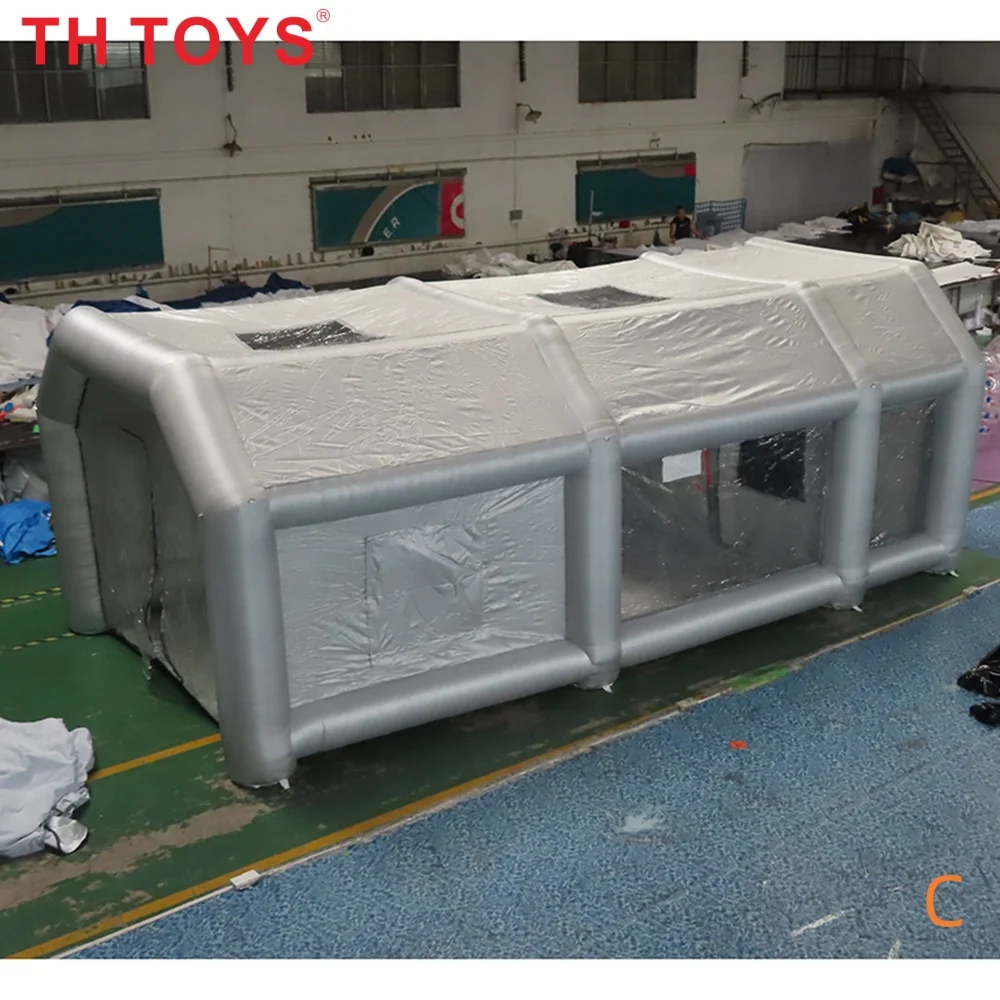 snel luchtschip tot deur, draagbare opblaasbare verfcabine voor buiten Goedkope opblaasbare spuittent voor autolakken