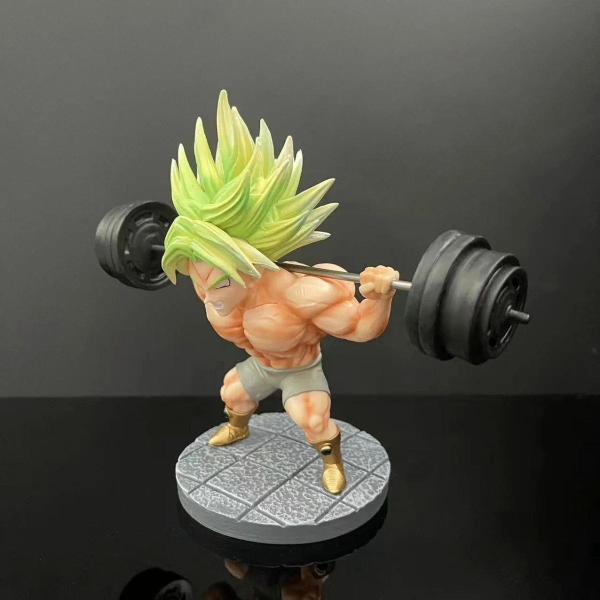 Super Saiyan Fitness Broli Muskel Drachen ball Gk PVC Statue Action Figur Schreibtisch Sammler Anime Modell Spielzeug Figuren Geschenk 16cm