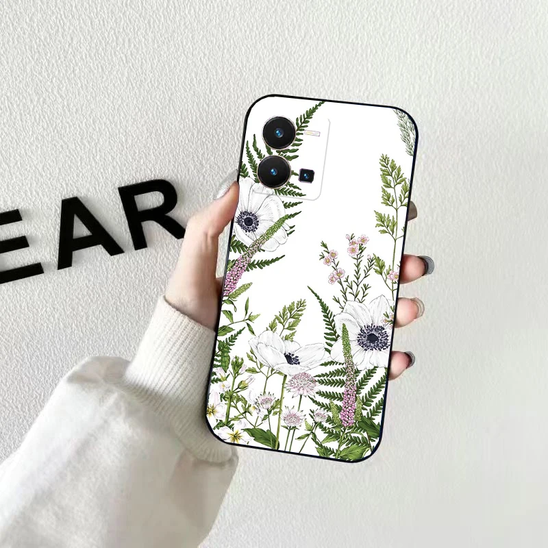 

Flower Art Painting Phone Case For VIVO Y53S Y33S Y01 Y22S Y31 Y21 Y70 Y21S Y72 Y51 Y35 Y76 V21 V2023 V21E V20 SE