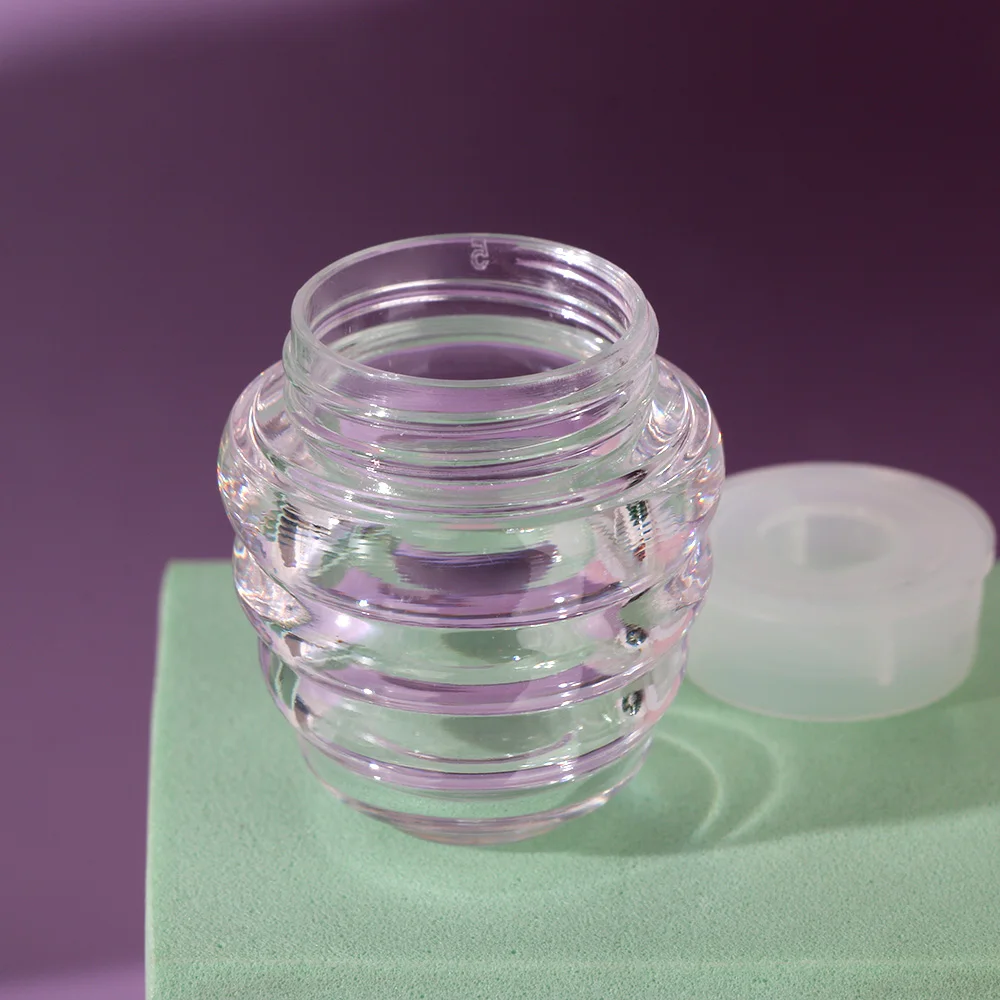 5.5ml Mini Clear Clear Refillable Amber Plastic Honey Pots Shaped Lip Gloss Tube DIY Gloss Bottle Empty Cosmetic Lip Balm Tool
