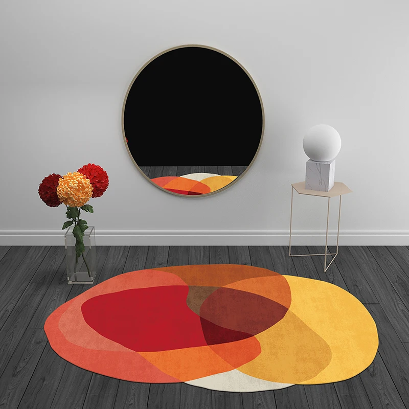 Irregular Shapes Living Room Decoration Carpet Nordic Style Rugs for Bedroom Thick Plush Lounge Floor Mat Fluffy Soft Study Rug