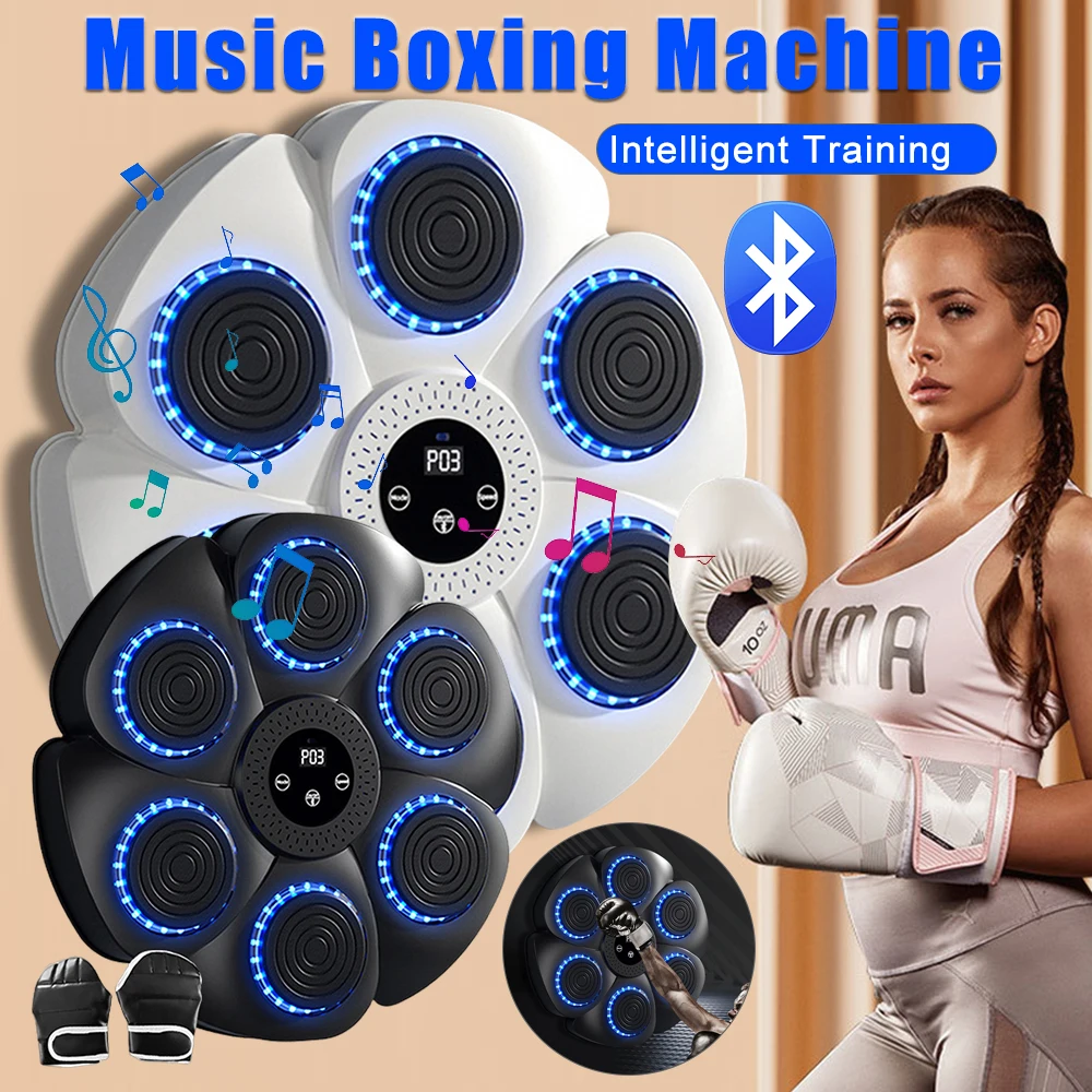 Music Boxing Machine Intelligent Boxing Trainer Bluetooth-Compatible Electronic Response Boxing Machine for Kid Agility Reaction