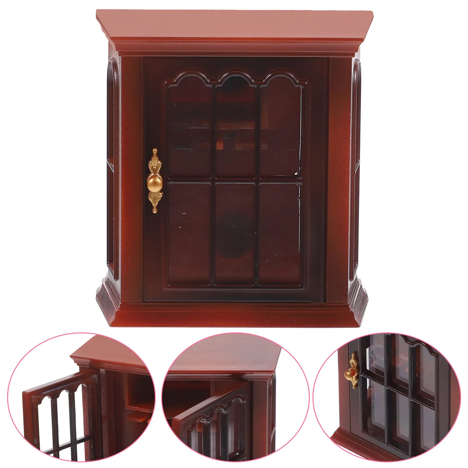

Miniature Cabinet for Mini House Decoration Plastic Storage Cabinet with Realistic Design for Micro Landscape Living Room