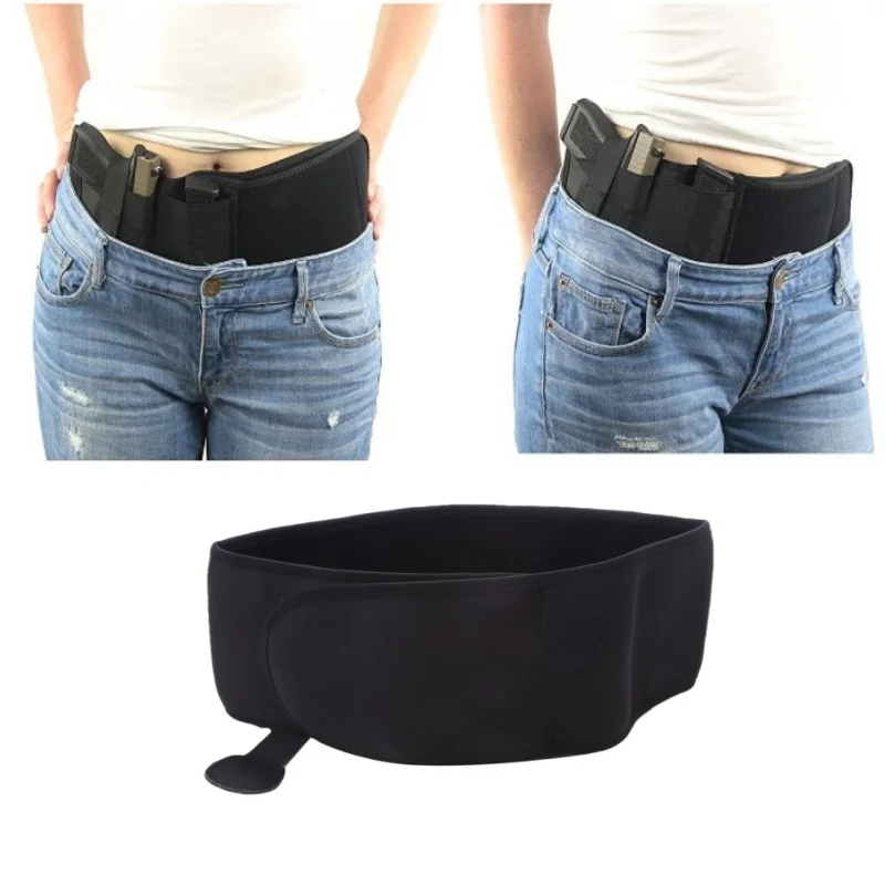 Hidden Holster Portable Belly Holster Concealed Carry Waist Band Belt for Outdoor Hunting Shooting Defense Holster