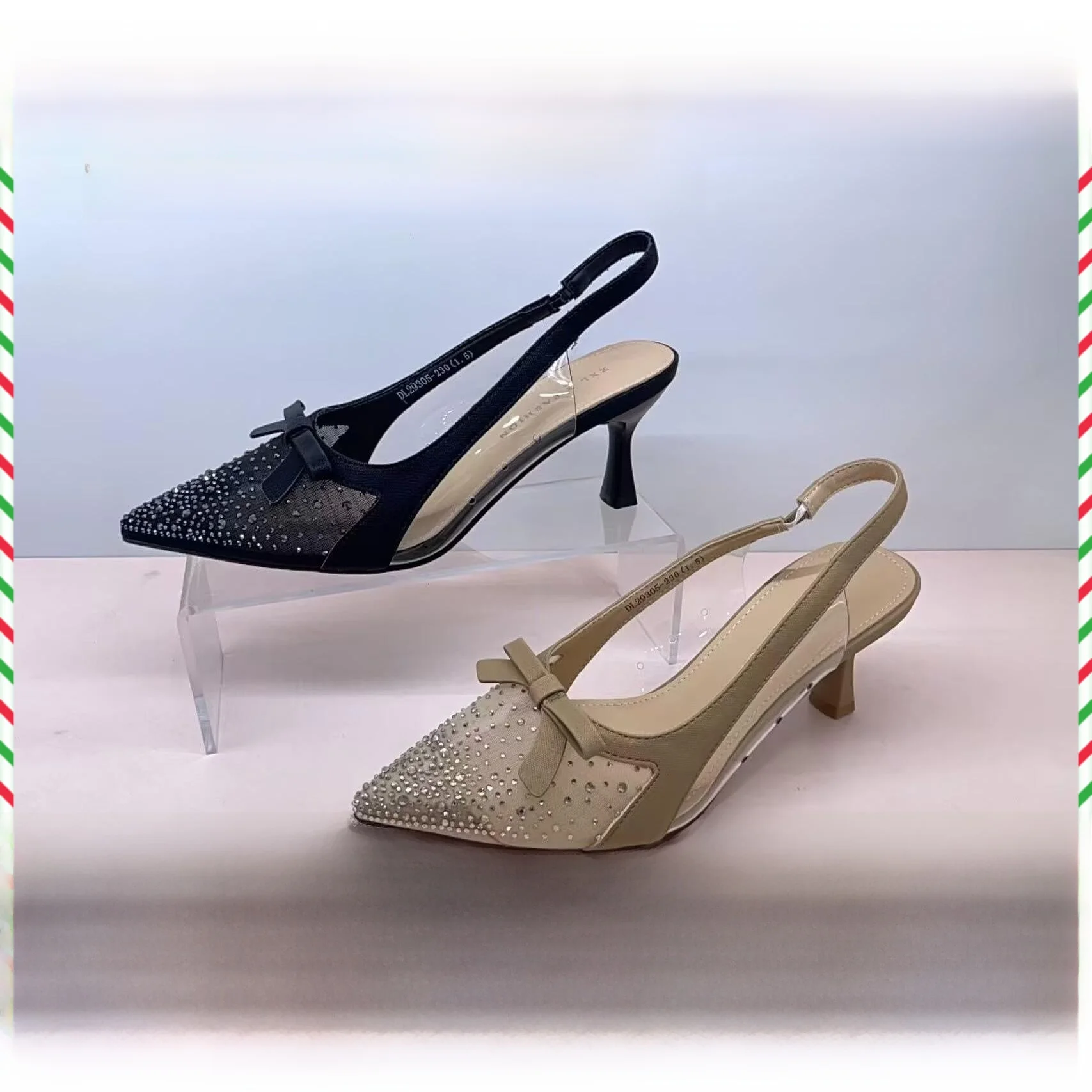 

Модные женские босоножки на высоком каблуке, весна-лето, Новое поступление, острый носок, узл со стразами, одинарный oes