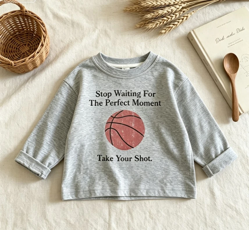 Neutral Kids Basic Sports Crew Neck T Shirt Chilren Daily Single Top Kid Basketball Baseball Soccer Football Print Clothing Wear