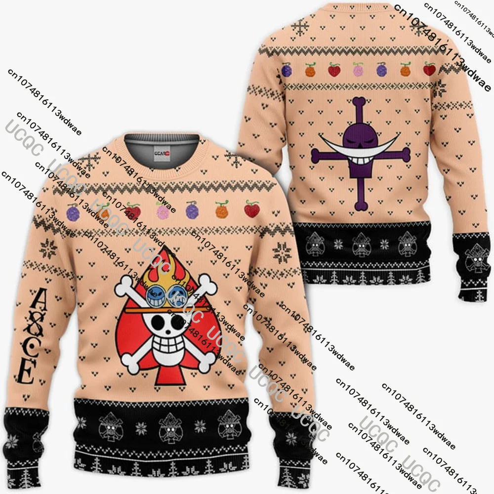 크리스마스 한정 원피스 루피 스웨트셔츠 애니메이션 크리스마스 조리어 로저 풀오버 캐주얼 남성 힙합 스트리트 키즈 크리스마스 선물