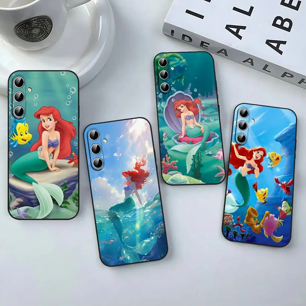 

Cute Ariel The M-Mermaid Phone Case For Samsung S24, S25 22,30,Note20,Lite,Ultra,5G,Plus,FE Black Cover