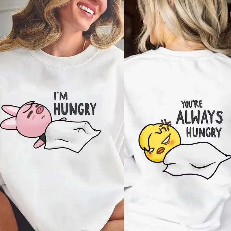 I\'m Hungry Stray Children Sweatshirt Women\'s Cotton Kpop Korean Fashion Funny Graphic T-Shirt Extra Large Streetwear Women\'s Clo