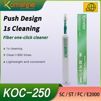 One Click Fiber Optic Cleaner Connector 2.5mm Universal Cleaning Pen Komshine KOC-250 Over 800 Cleaning Times