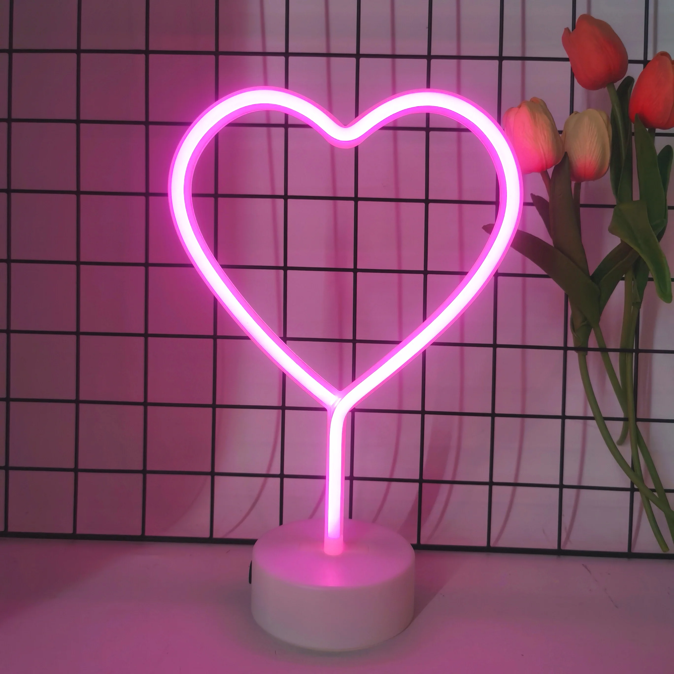 1pc, desktop neon light USB/battery powered, room birthday party wedding decoration light Mother\'s Day Valentine\'s Day gift