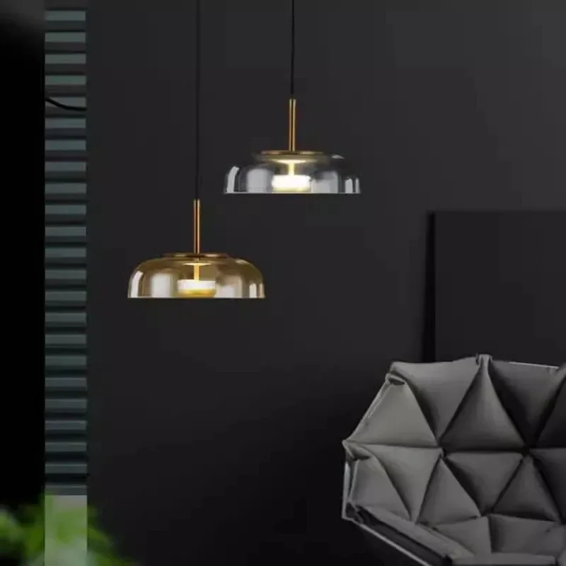 Imagem -03 - Nordic Led Glass Pendant Lamp Hang Lamp para Sala de Jantar Quarto Loft Bar Decor Luminária Luminárias de Suspensão