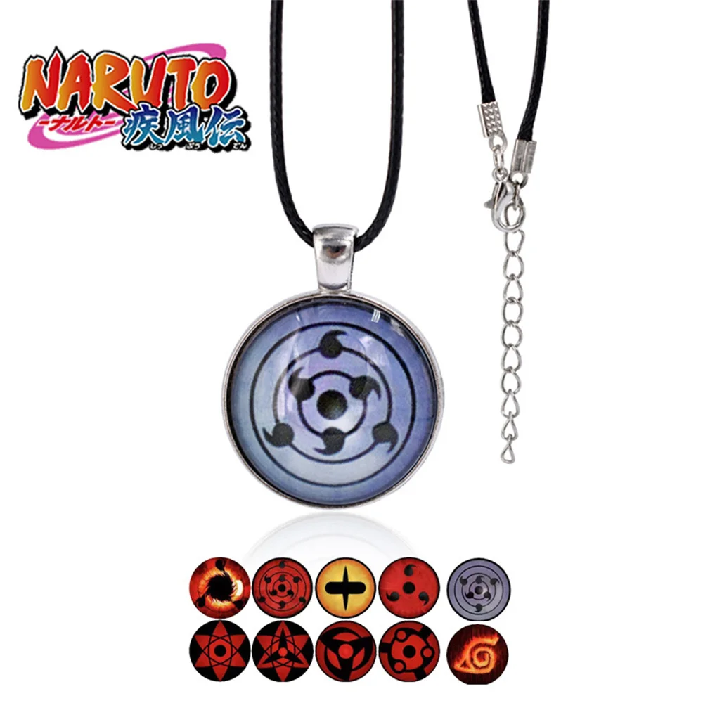 Naruto Necklace Rinnegan Sharingan Naruto Peripheral Pendant Jewelry Men Women Accessories Trend Creative Sweater Chain Gift