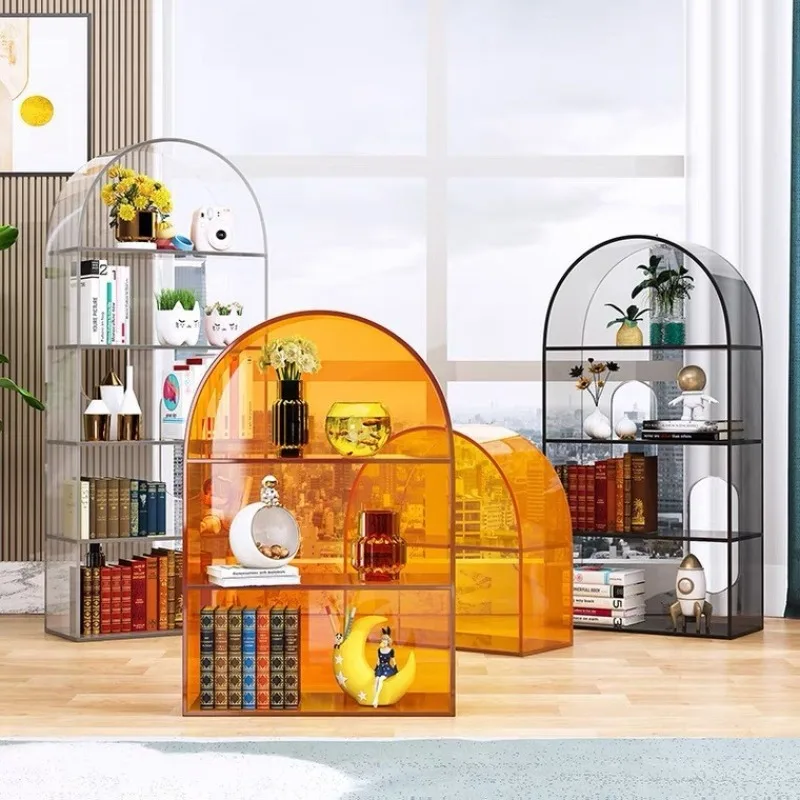 Acrylic Display Stand Display Cabinet Arched Bookshelf Sample Cabinet Bathroom Floor Cabinet Book