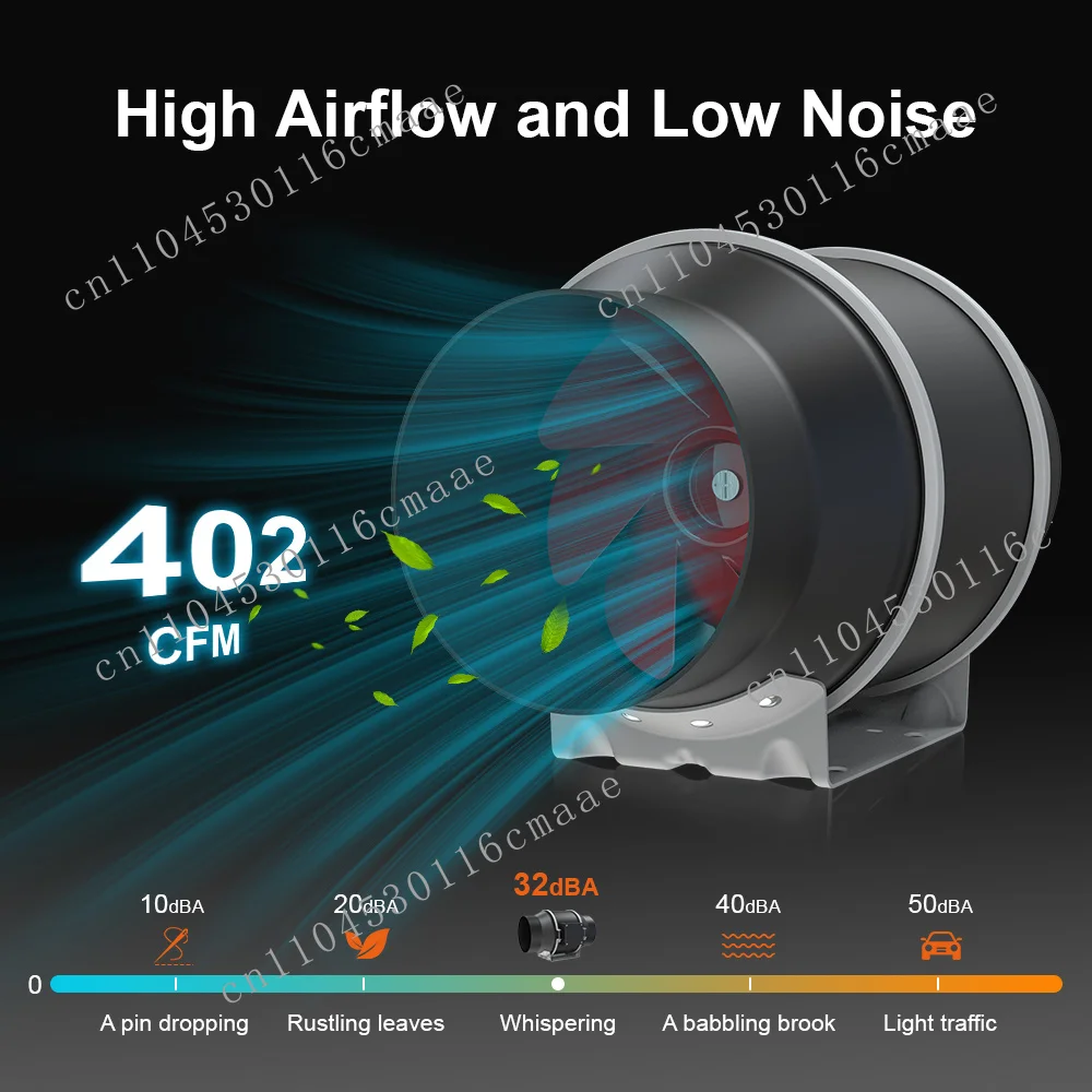 Intelligent Application Control 4 5 6 8 Inch Silent Power Hydroponic Inline Duct Fan EC Motor Ventilation Duct Fan