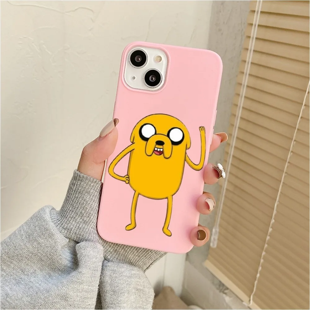 Anime A-adventure Time Phone Case For Iphone 11 13 14 Pro Max X Xr Xs Max Se2020 12mini Pink Cover Case